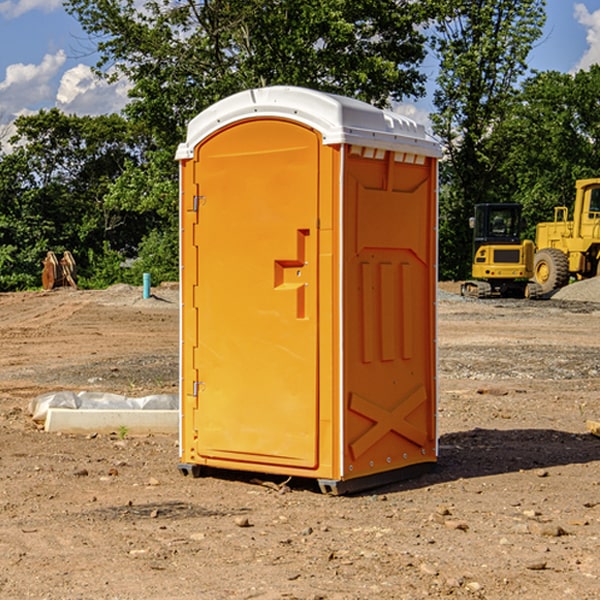 how often are the portable restrooms cleaned and serviced during a rental period in Crete NE